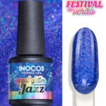 VERNIZ GEL INOCOS AZUL GLITTER JAZZ