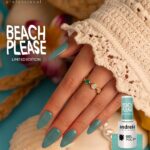 Andreia Verniz de Gel Beach Please - BP2 Azul-turquesa com reflexos verdes