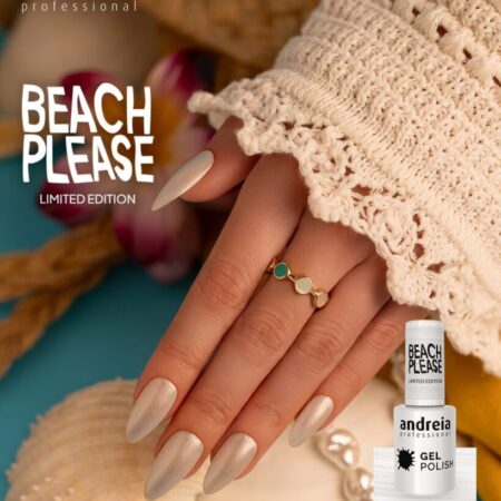 Andreia Verniz de Gel Beach Please – BP1 Branco metálico