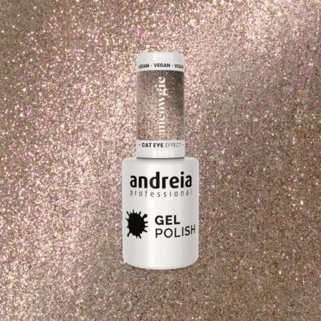 Coleção MEOWGIC – Glitter magnético taupe com brilhos rosa MC2