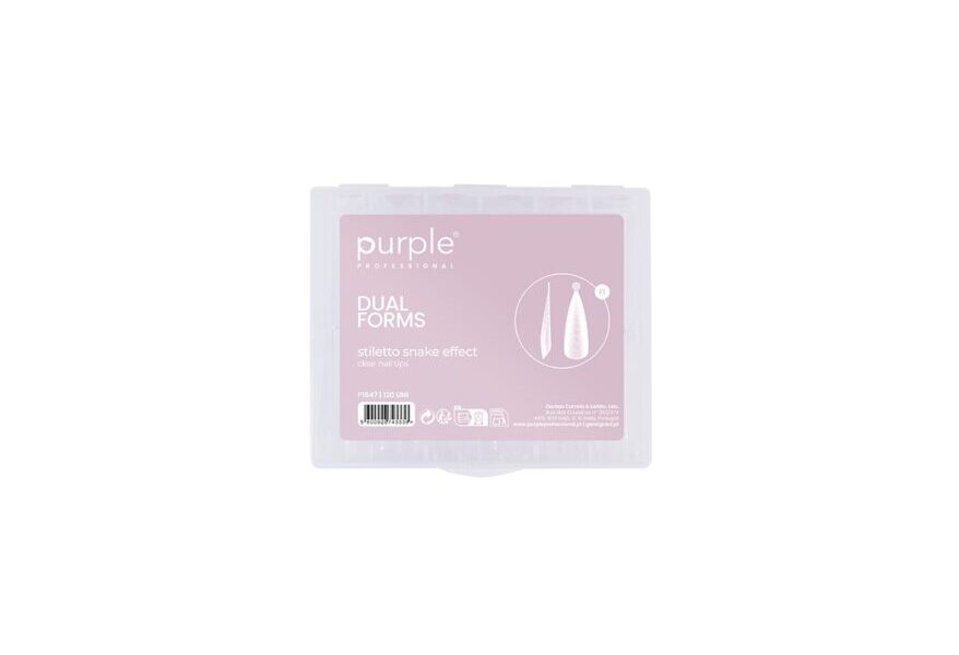 Purple Tips DUAL FORMS STILLETTO SNAKE EFFECT